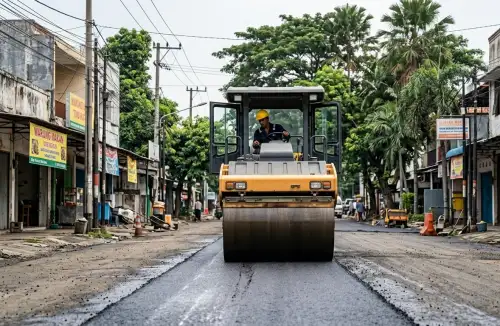 jasa pengaspalan jalan bogor proses pengaspalan dengan tandem roller