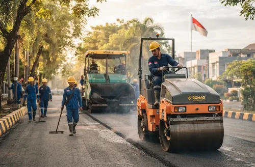 aspal hotmix memiliki kelebihan dan sering digunakan oleh jasa pengaspalan