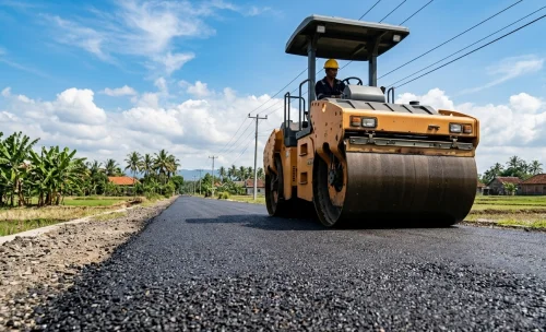 jasa pengaspalan subang pengaspalan dengan menggunakan tandem roller