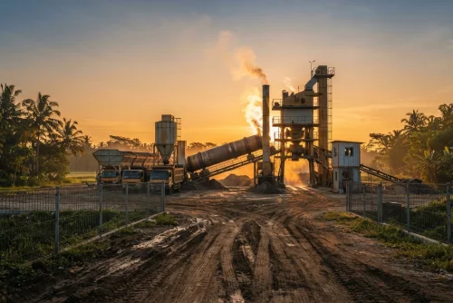 asphalt mixing plant dengan teknologi canggih dapat menghasilkan aspal hotmix berkualitas