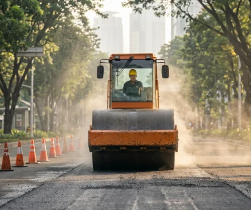 jasa pengaspalan cikarang menggunakan material berkualitas