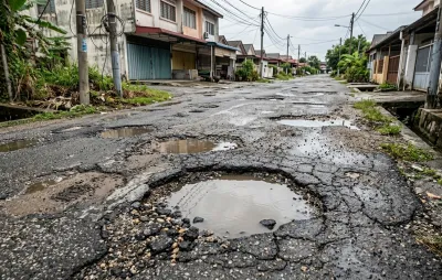 penyebab jalan berlubang