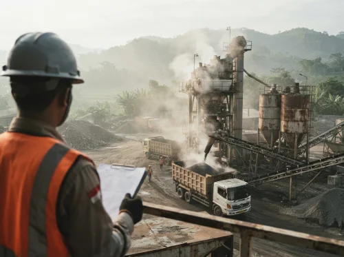 Aktivitas pekerja di Pabrik Aspal Sumedang dilihat dari sudut POV